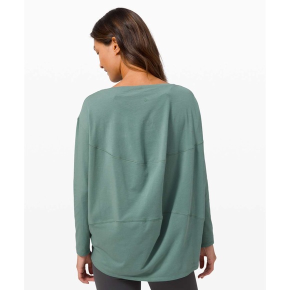 Lululemon Back in Action Long Sleeve Top - Tidewater Teal Green - Picture 4 of 9